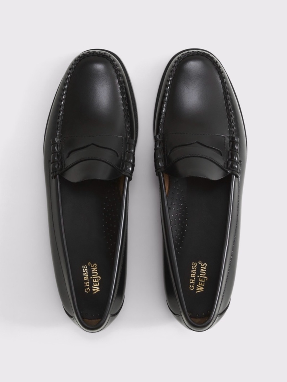 Weejuns Men’s Black Leather Penny Loafers